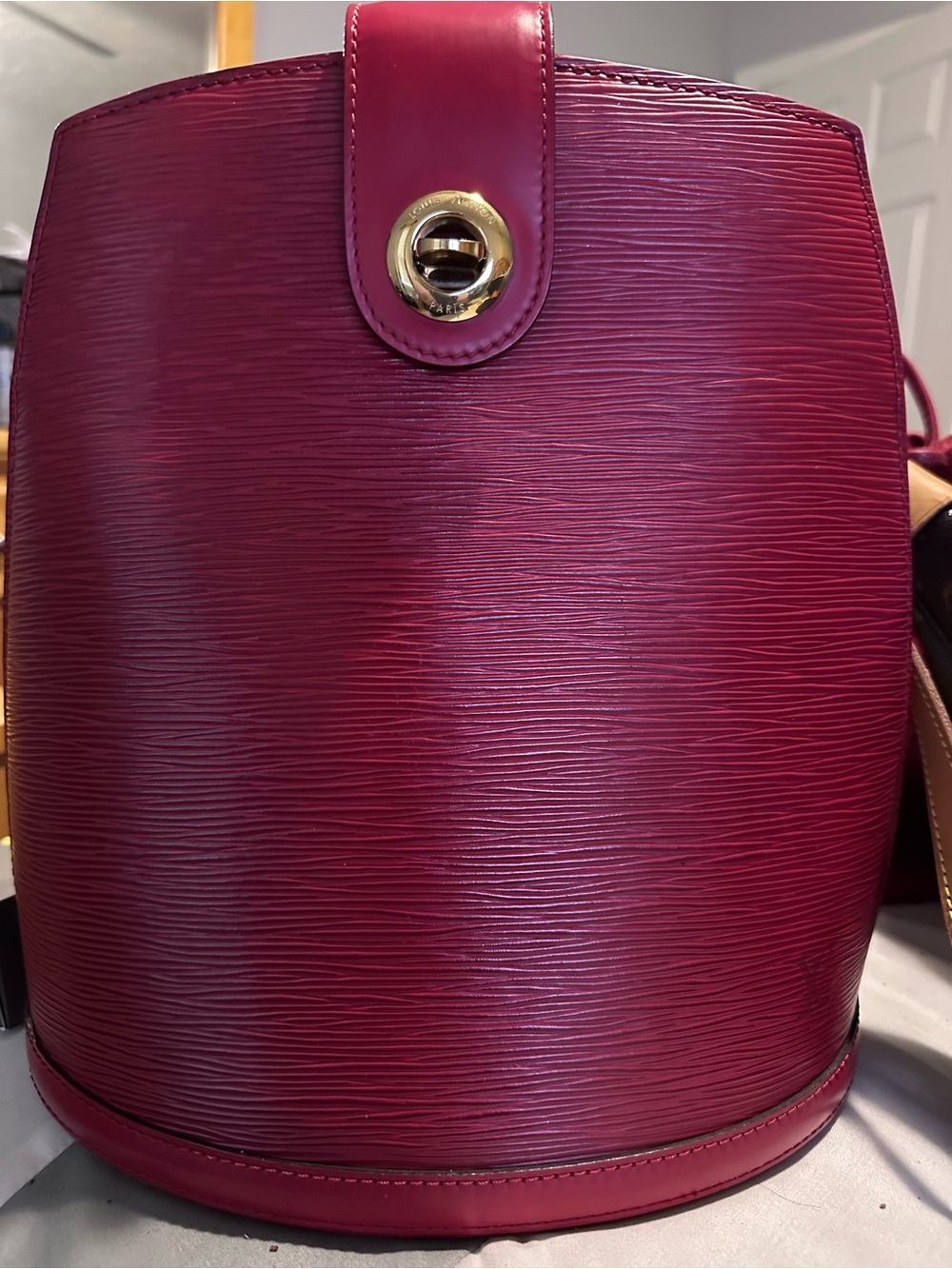 Louis Vuitton Red Leather Interior Detail